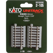 Kato 2-105 HO Unitrack Straight Track 60mm 4 Pack
