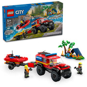 LEGO 60412 City 4x4 Fire Truck with Rescue Boat