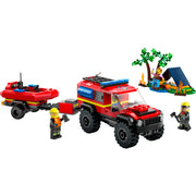LEGO 60412 City 4x4 Fire Truck with Rescue Boat