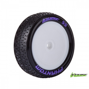 Louise E-Phantom 2wd Front Tire Soft White Rim Losi Front 2pcs