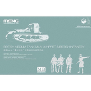 Meng TS-021S 1/35 British Mk1A Whippet Medium Tank with British Infantry