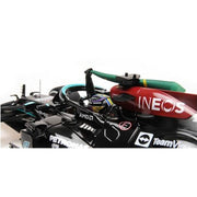 Minichamps M110212044 1/18 Mercedes-AMG Petronas Formula One Team W12 E Performance HAMILTON 1st Brazilian GP 2021 With Flag