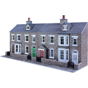 Metcalfe PO275 OO/HO Low Relief Stone Terraced House Fronts Card Kit