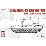 Modelcollect UA72133 1/72 German WWII E-100 Super Heavy Tank with 128mm Flak 40 Gun