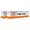 On Track Models HO 40ft Curtain Sided Container TNT Freight Service