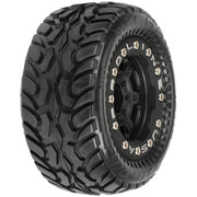 Proline 1071-13 Dirt Hawg Tire Mounted Black Titus Bead-Loc Wheels * 2pcs