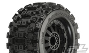 Proline 10125-14 Badlands MX28 2.8 All Terrain Tyres Mounted on F-11 Black Wheels 2pcs