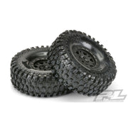 Proline 10128-10 Hyrax 1.9in Tyres Mounted on Impulse Black Plastic Internal Bead-Loc Wheels F/R 2pcs