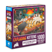 Exploding Kittens Cats Playing Chess 1000pc Jigsaw Puzzle