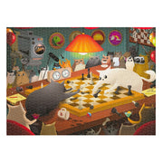 Exploding Kittens Cats Playing Chess 1000pc Jigsaw Puzzle