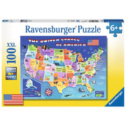 Ravensburger 10936-4 USA State Map Puzzle 100pc*