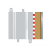 Scalextric C8223 Borders and Barriers Half Straight for SCA-C8207 | Metro Hobbies
