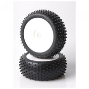 Schumacher Mini Spike Wheels 1/8 Pre-Glue Yellow Pair