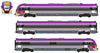 Southern Rail HO VLocity 3 Car Set V/Line VL45 Purple Red Yellow w/ Quiet Car Markings