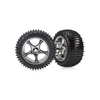 Traxxas 2470R Alias Tyres with Tracer 2.2 Chrome Wheel (assembled, glued) (R) 2pcs