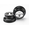Traxxas 5874 SCT Wheels Satin Chrome 2WD Front 2pcs