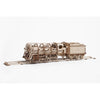 Ugears 70012 Steam Locomotive with Tender and Track Roughly 50cm 443pc