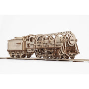 Ugears 70012 Steam Locomotive with Tender and Track Roughly 50cm 443pc