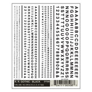 Woodland Scenics DT508 Dry Transfer RR Gothic Black Decals