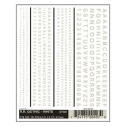 Woodland Scenics DT507 Dry Transfer RR Gothic White Decals